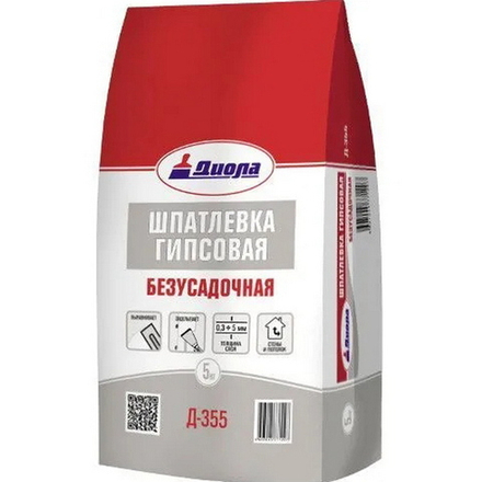 Шпатлевка гипсовая безусадочная д/выр. стен и потолков Д-355 5кг