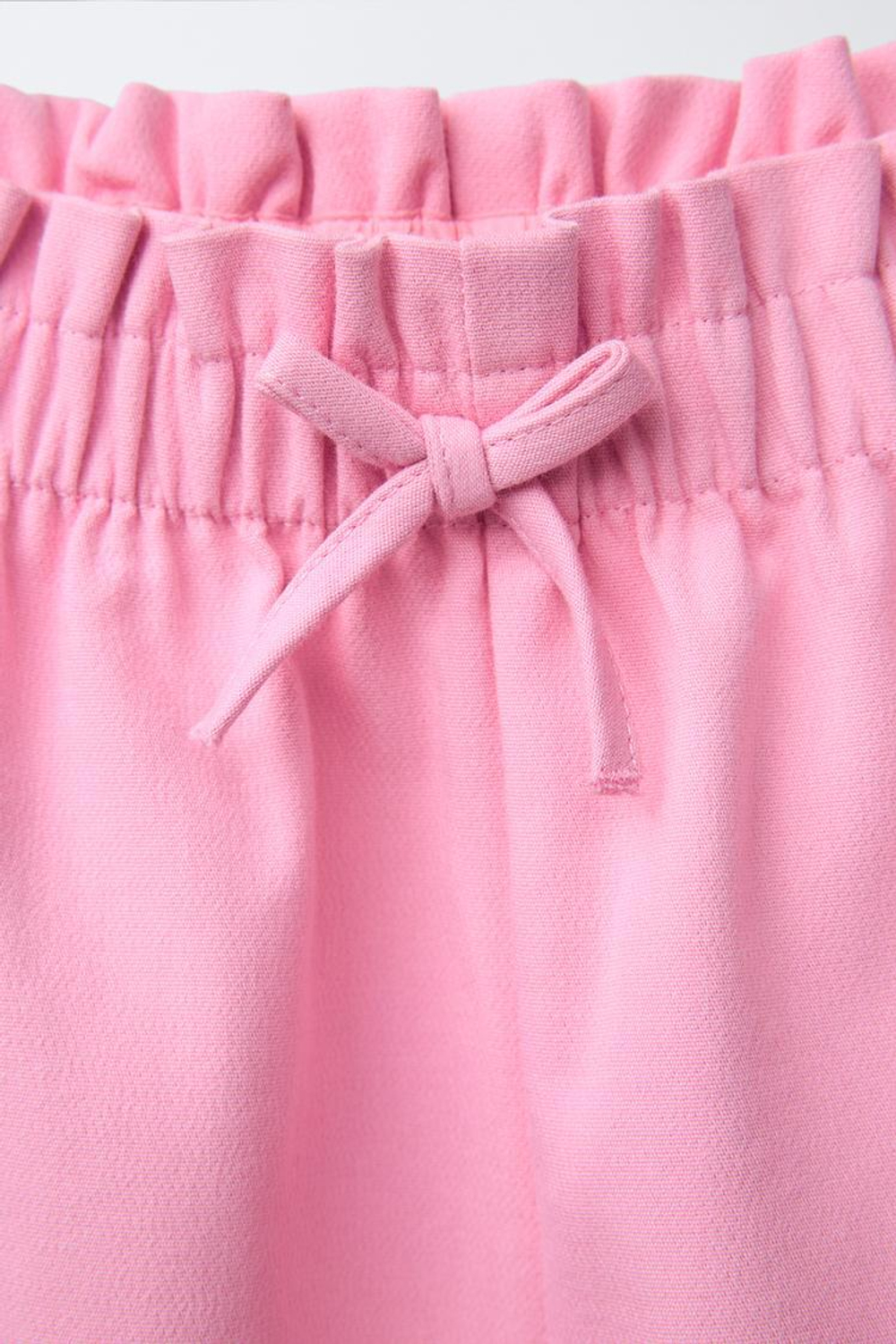 ZARA БРЮКИ С ПРЯМЫМИ ШТАНИНАМИ И БАНТОМ, РОЗОВЫЙ