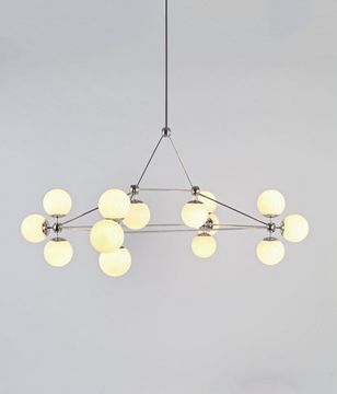 replica   ROLL&HILL  Modo Chandelier - Rectangle, 14 Globes ( white )