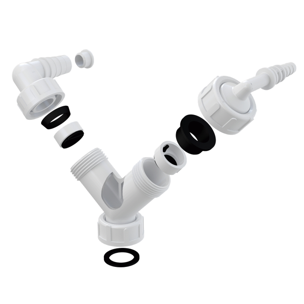 Колено P149Z с двумя штуцерами G1"/8-23 с оборотными клапанами