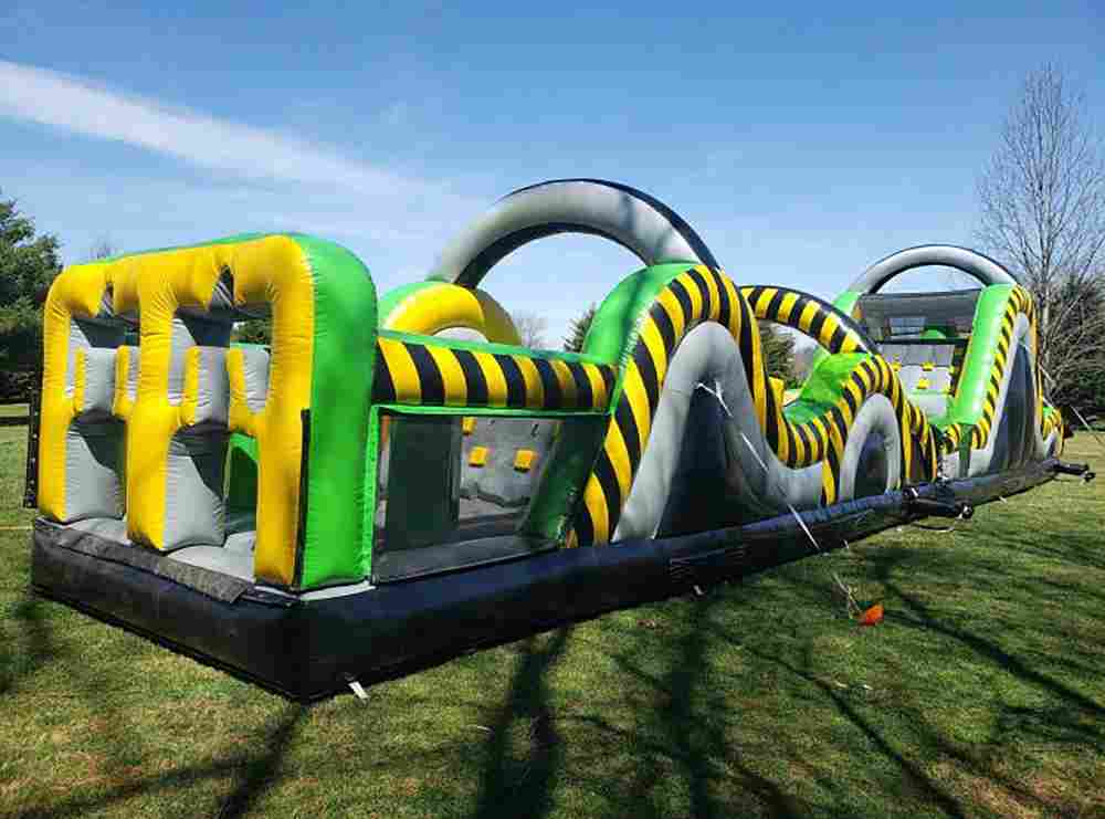 Коммерческая надувная полоса препятствий «Индастриал», 25×3×4 м