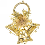 Украшение подвесное «Весёлые колокольчики» 12*16 см, золото