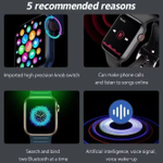 Умные часы I7-Black Pro, 1,77-дюймовый водонепроницаемый фитнес-трекер в спортивном стиле с пульсометром. Товар уцененный