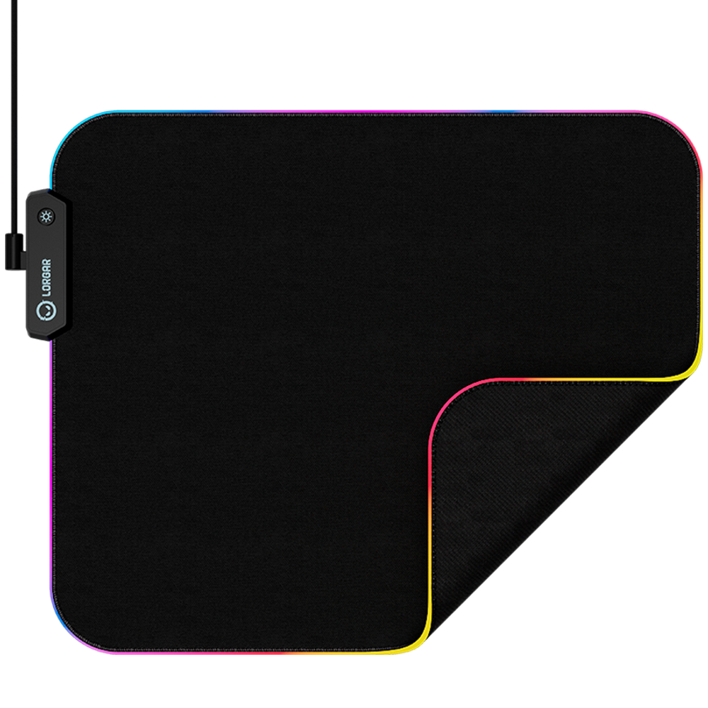 Lorgar Steller 913, Gaming mouse pad, High-speed surface, anti-slip rubber base, RGB backlight, USB connection, Lorgar WP Gameware support, size: 360mm x 300mm x 3mm, weight 0.250kg