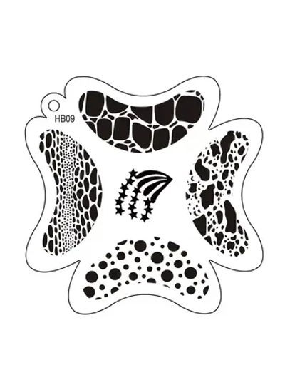 Набор трафаретов для аквагрима принты 9