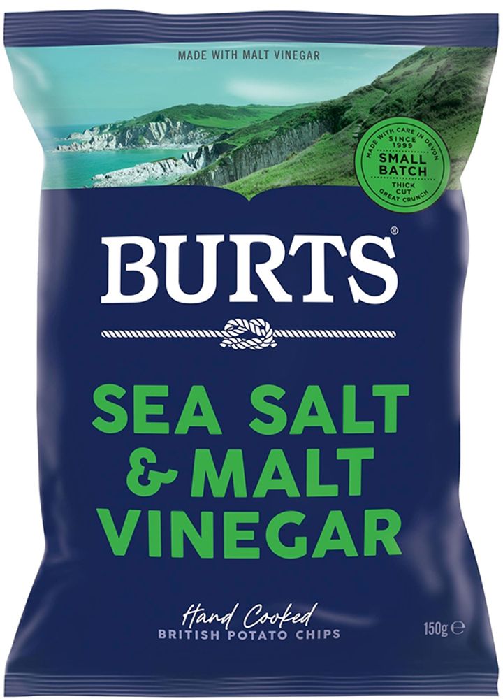 Чипсы картофельные Burts Salt &amp; Malt Vinegar 150г