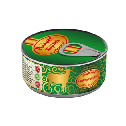 Консервы РОДНЫЕ КОРМА Знатные 100 % для собак ягненок 100 г