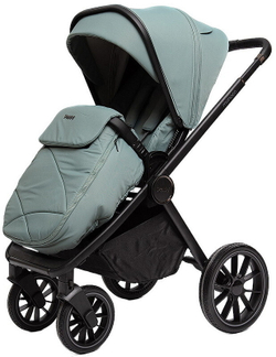 Детская коляска Peppy Monaco 3 в 1 с автокреслом Verona Black Mint (мятный), рама черная