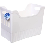 Лоток для хранения на двух колесиках «ШТОФТ», цвет белый, 34*17*25,5см (лейбл Селфи)