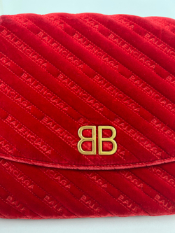 Сумка Balenciaga chain velvet crossbody bag