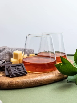 Стаканы для коктейлей, 6 шт. 360 мл., с золотой каймой