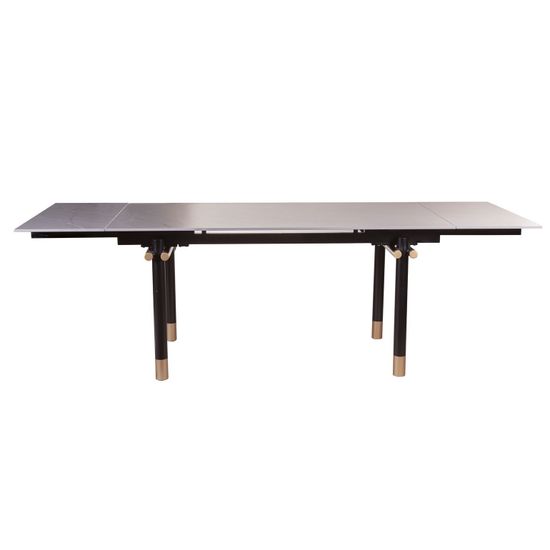 Стол обеденный Trump (160+40+40), керамика серая