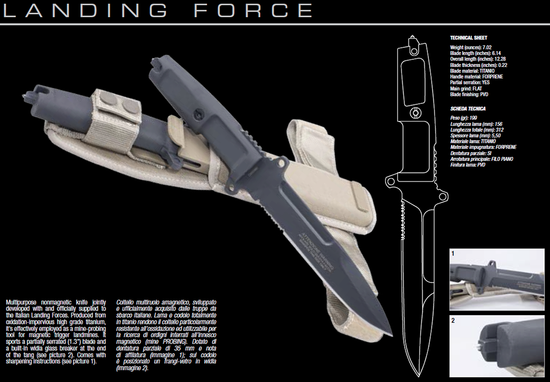 Extrema Ratio 124LANFOR (L.F.T.) - Нож Титановый "LANDING FORCE"
