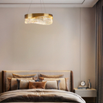 703163 Люстра HELIO 30W LED 2778LM ШАМПАНЬ 3500K