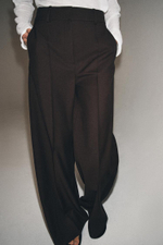 Брюки с широкими брючинами в стиле минимализм от ZW COLLECTION - ZARA