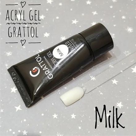 Grattol Acryl Gel Milk - Акригель молочный, 30мл