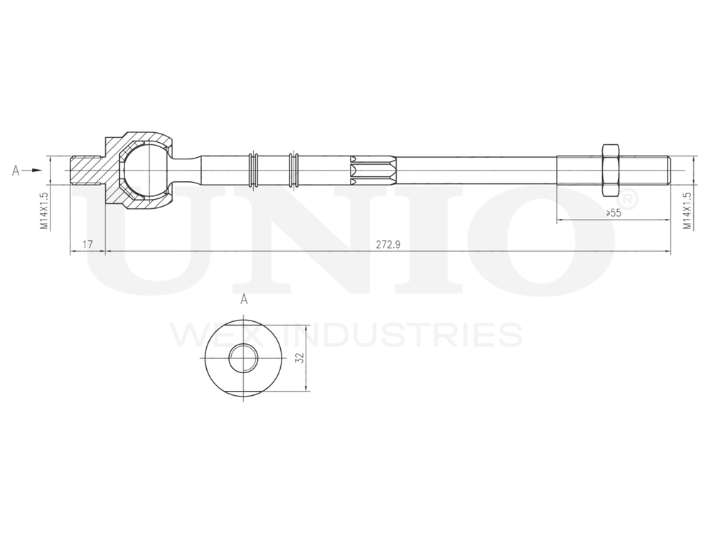 Тяга рулевая UNIO SSP-30018