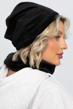 Комплект шапка шестиклинка и снуд (черный) ШШС4-23М LT Collection