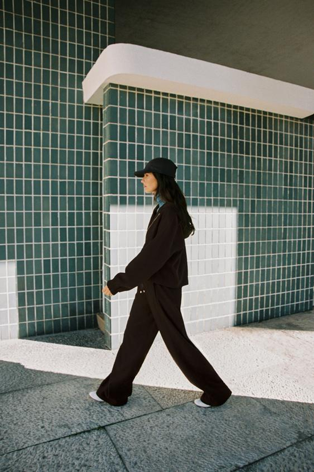 ZARA БРЮКИ WIDE LEG, ТЕМНО-КОРИЧНЕВЫЙ