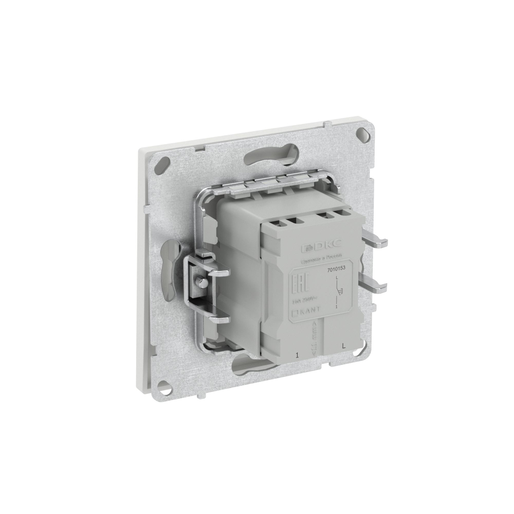 Кнопка одноклавишная, KANT, белый песок