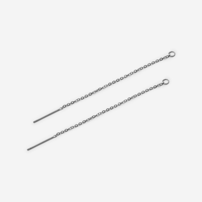 p662-8 Серьги-протяжки 8см, нерж. сталь, пара