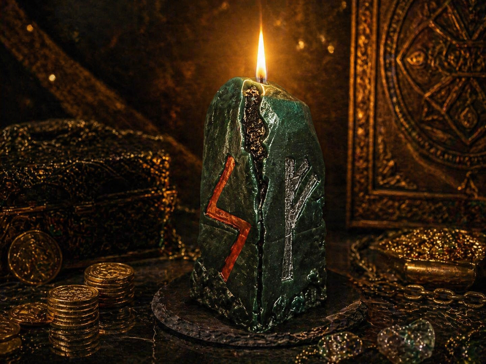 Свеча- руностав "Материальное благополучие"