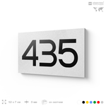 Номер на дверь 435, табличка на дверь для офиса, квартиры, кабинета, аудитории, склада, белая 120х70 мм, Айдентика Технолоджи