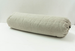 Болстер для йоги Айенгара шерстяной с льняным чехлом 75см