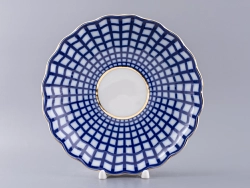 Сухарница, 215 мм, форма Тюльпан, рисунок Кобальтовая клетка арт. 80.03707.00.1