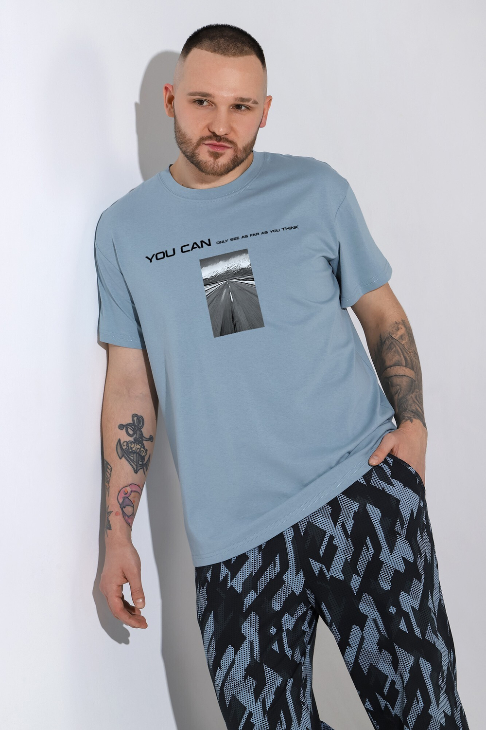 [m]Пижама мужская штаны и футболка КП-113