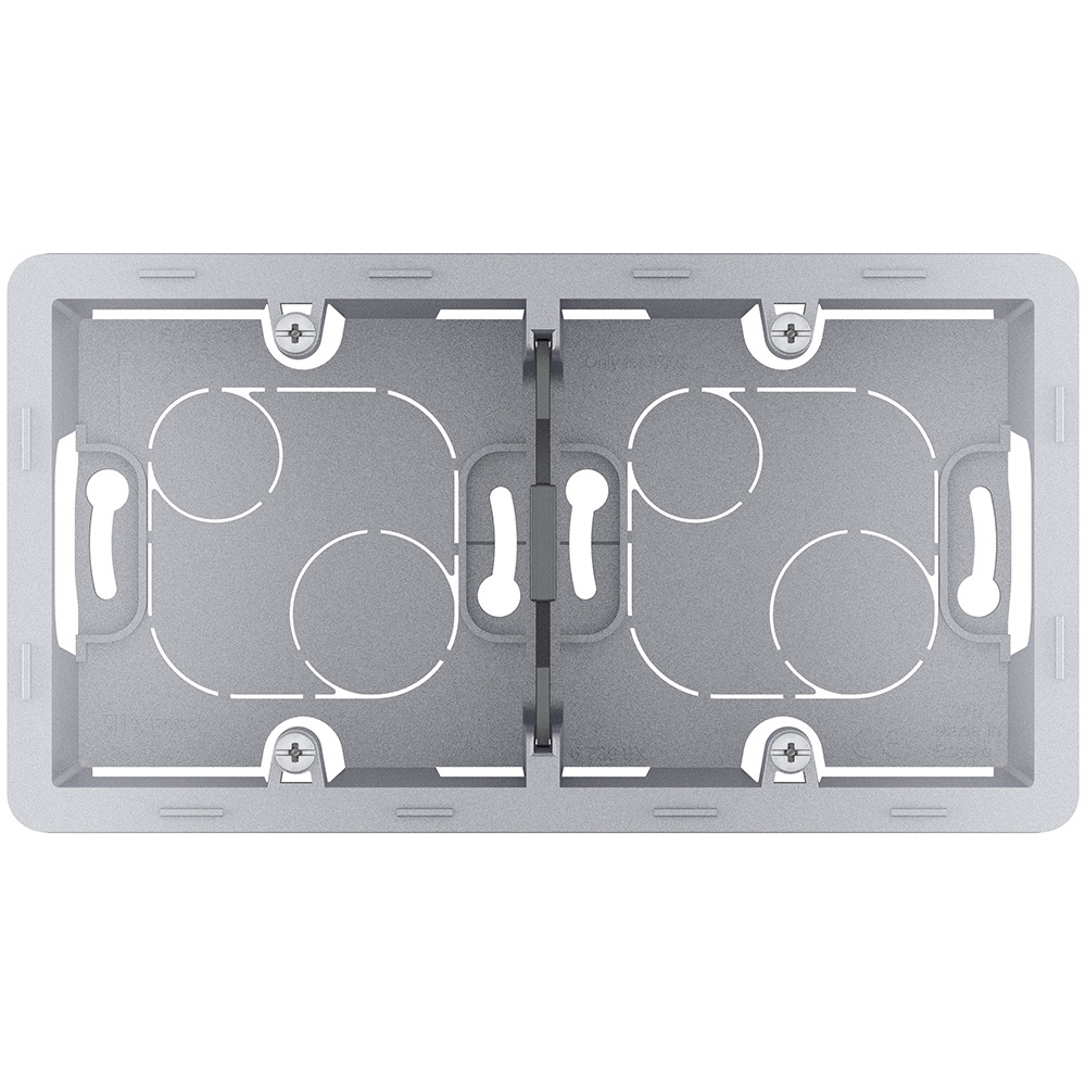 Коробка для накладного монтажа 2 поста алюминий Inspiria Legrand