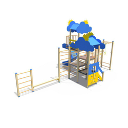 Детский спортивно-игровой комплекс с винтовым скатом Н-2000 ДИО 04106