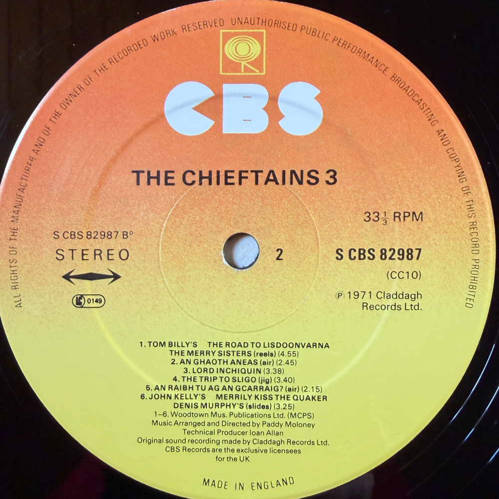 The Chieftains ‎– The Chieftains 3 (Англия 1978г.) Т