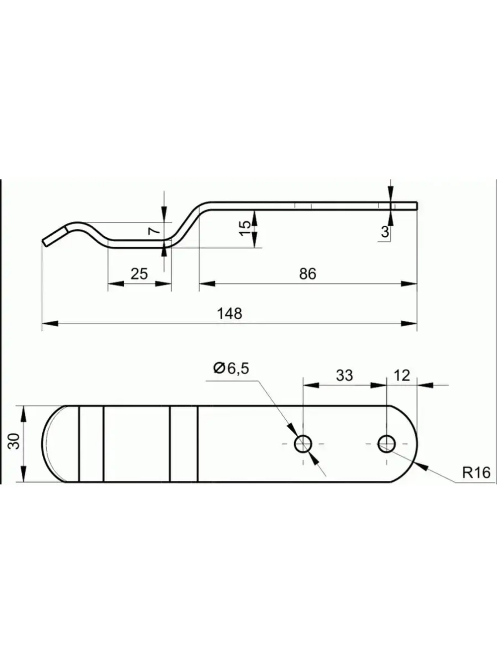 Крючки мебельные высота 30 мм 4 штуки