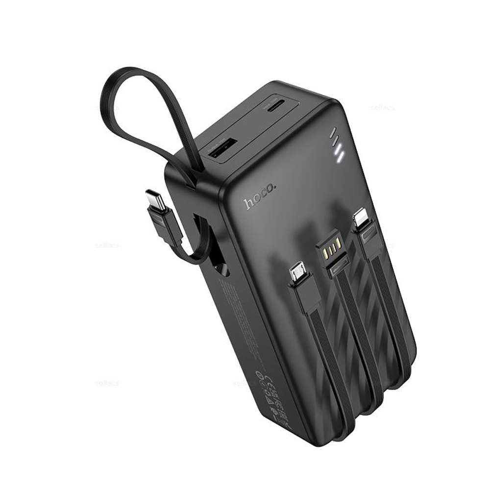 Hoco J146B Night tide портативный аккумулятор с 4 кабелями (30000mAh)
