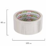 Клейкая лента 48*66, прозрачная, 40мк, Staff Big Pack