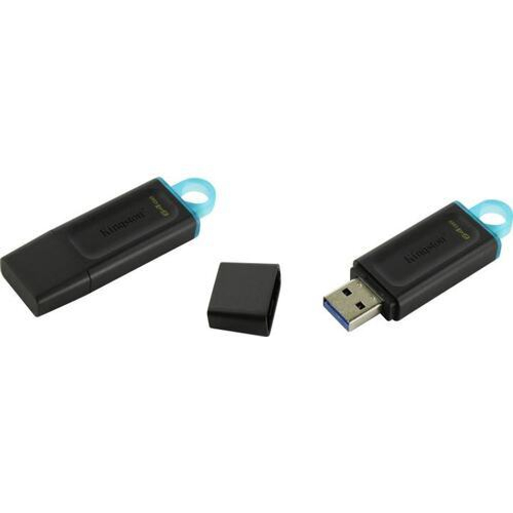 Флеш накопитель KINGSTON 64GB USB3.2 Gen 1 DataTraveler Exodia (Black + Teal)