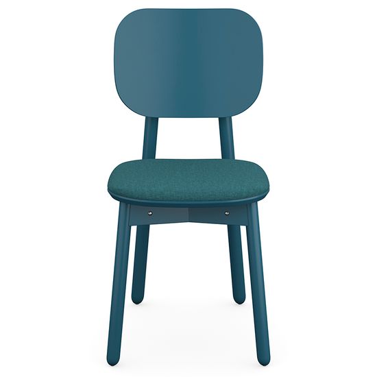 Стул saga деревянный, рогожка, сине-зеленый