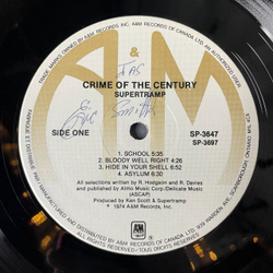 Винтажная виниловая пластинка LP Supertramp Crime Of The Century (Canada 1974)