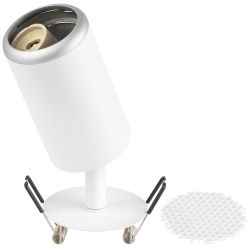 Светильник встраиваемый алюминиевый ЭРА KL106 WH/SL под лампу MR16 GU10 белый/серебро матовый