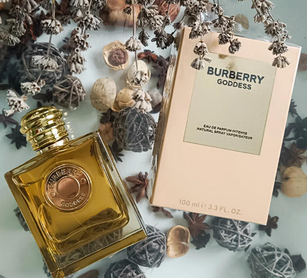 Goddess Intense Burberry 100 ml (Коробка парфюма без слюды, парфюм новый, распаковка для фото)