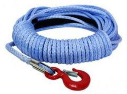 Трос синтетический 30 м х8,6 мм, 6800 кг, с коушем, с крюком