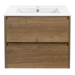 База под раковину Gio 600 подвесная, 2 выкатных ящика soft-close, T.Oak