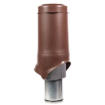 Выход вентиляционный изолированный Krovent Pipe-VT IS 125/изол/500 коричневый, RAL 8017