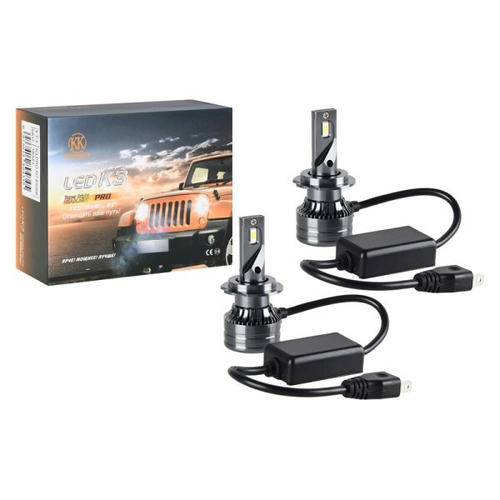 Лампа H7 12V LED 60W/3000LM 6500K 2 шт (со встр. вентилятором) (КurumaKit)