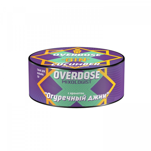 М. Табак для кальяна Overdose Gin Cucumber (Огуречный джин), 100г.
