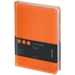 Ежедневник недатированный, А5, 160л., кожзам, Berlingo "Starlight", серебр. срез, оранжевый