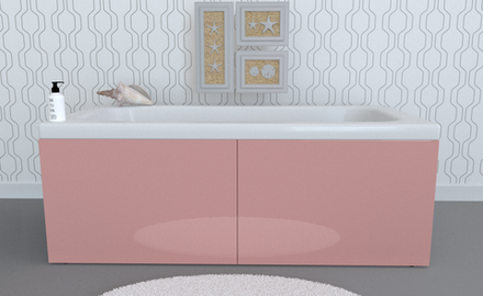 Экран под ванну откидной TR-5-024 розовый глянец