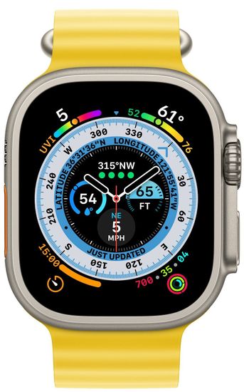 Ремешок для Apple Watch 49mm Yellow Ocean Band