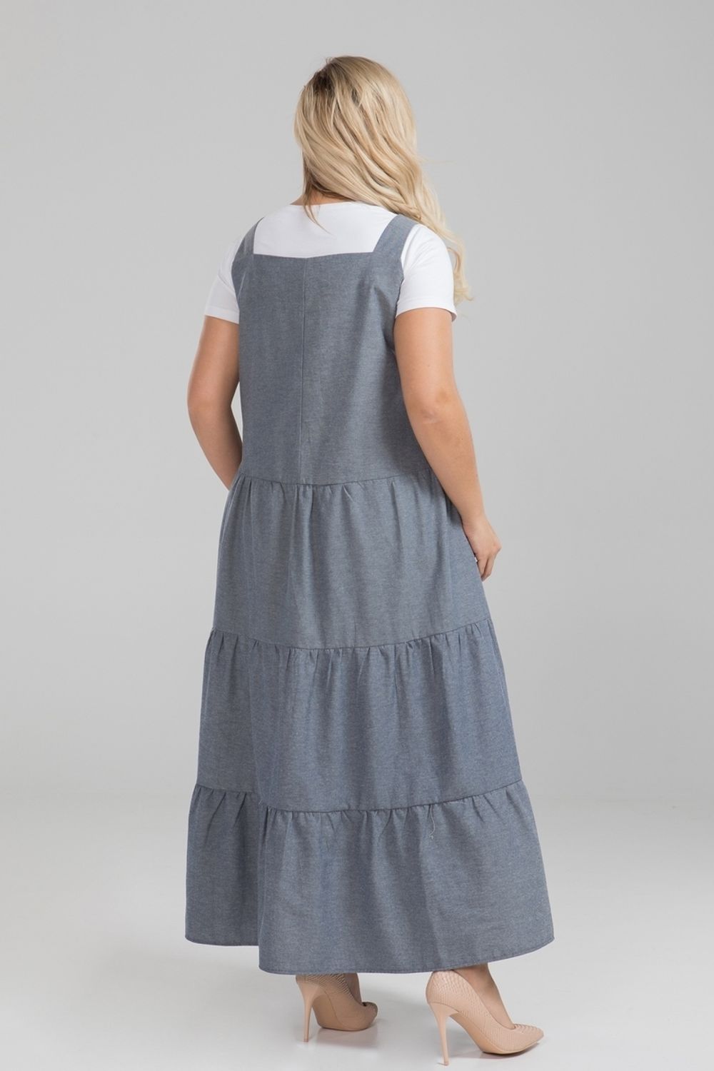 Сарафан 1251 серый Novita (Акция)